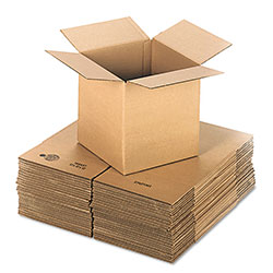 Universal Cubed Fixed-Depth Corrugated Shipping Boxes, Regular Slotted Container, X-Large, 12 in x 12 in x 12 in, Brown Kraft, 25/Bundle