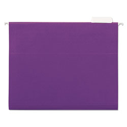 Universal Deluxe Bright Color Hanging File Folders, Letter Size, 1/5-Cut Tabs, Violet, 25/Box (UNV14120)