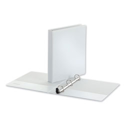 Universal Deluxe Easy-to-Open D-Ring View Binder, 3 Rings, 1 in Capacity, 11 x 8.5, White
