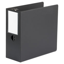 Universal Deluxe Non-View D-Ring Binder with Label Holder, 3 Rings, 5 in Capacity, 11 x 8.5, Black