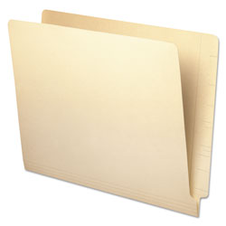 Universal Deluxe Reinforced End Tab Folders, Straight Tabs, Letter Size, 0.75 in Expansion, Manila, 100/Box