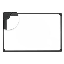 Universal Design Series Deluxe Magnetic Steel Dry Erase Marker Board, 48 x 36, White Surface, Black Aluminum/Plastic Frame