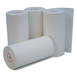 Universal Direct Thermal Print Paper Rolls, 0.38 in Core, 4.38 in x 127 ft, White, 50/Carton