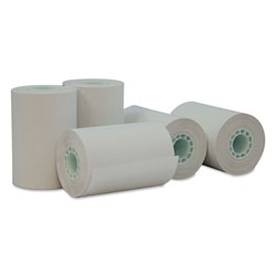 Universal Direct Thermal Print Paper Rolls, 0.5 in Core, 2.25 in x 55 ft, White, 50/Carton
