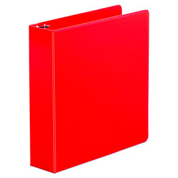 Universal Economy Non-View Round Ring Binder, 3 Rings, 2 in Capacity, 11 x 8.5, Red