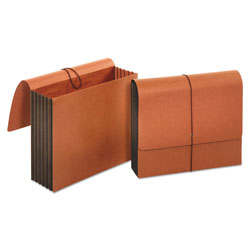 Universal Extra Wide Expanding Wallets, 5.25 in Expansion, 1 Section, Elastic Cord Closure, Letter Size, Redrope