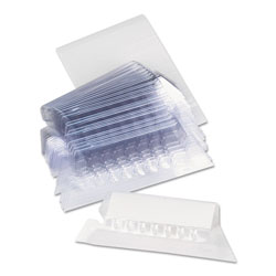 Universal Hanging File Folder Plastic Index Tabs, 1/5-Cut, Clear, 2.25" Wide, 25/Pack (UNV42215)