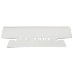 Universal Hanging File Folder Plastic Index Tabs, 1/3-Cut, Clear, 3.7 in Wide, 25/Pack