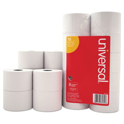 Universal Impact and Inkjet Print Bond Paper Rolls, 0.5 in Core, 1.75 in x 138 ft, White, 10/Pack