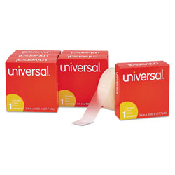 Universal Invisible Tape, 1 in Core, 0.75 in x 83.33 ft, Clear, 6/Pack