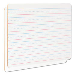 Universal Lap/Learning Dry-Erase Board, Penmanship Ruled, 11.75 x 8.75, White Surface, 6/Pack