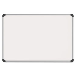 Universal Magnetic Steel Dry Erase Marker Board, 24 x 18, White Surface, Aluminum/Plastic Frame