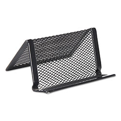 Universal Mesh Metal Business Card Holder, Holds 50 2.25 x 4 Cards, 3.78 x 3.38 x 2.13, Black