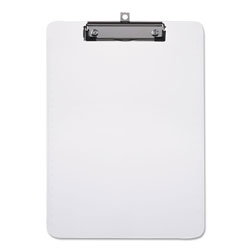 Universal Plastic Clipboard with Low Profile Clip, 0.5 in Clip Capacity, Holds 8.5 x 11 Sheets, Clear