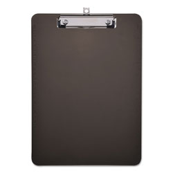 Universal Plastic Clipboard with Low Profile Clip, 0.5 in Clip Capacity, Holds 8.5 x 11 Sheets, Translucent Black