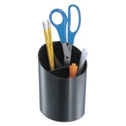 Universal Recycled Big Pencil Cup, Plastic, 4.38 in Diameter x 5.63 inh, Black
