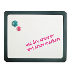Universal Recycled Cubicle Dry Erase Board, 15.88 x 12.88, White Surface, Charcoal Plastic Frame