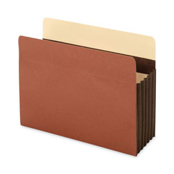 Universal Redrope Expanding File Pockets, 7 in Expansion, Letter Size, Brown, 5/Box