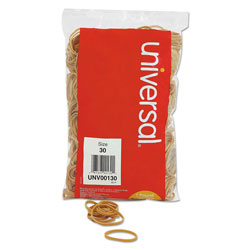 Universal Rubber Bands, Size 30, 0.04 in Gauge, Beige, 1 lb Box, 1,100/Pack