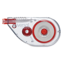 Universal Side-Application Correction Tape, Transparent Red Applicator, 0.2 in x 393 in, 6/Pack