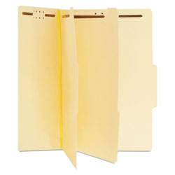 Universal Six-Section Classification Folders, 2 in Expansion, 2 Dividers, 6 Fasteners, Letter Size, Manila Exterior, 15/Box