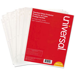 Universal Top-Load Poly Sheet Protectors, Standard Gauge, Letter, Clear, 50/Pack (UNV21124)
