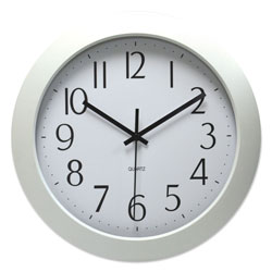 Universal Whisper Quiet Clock, 12 in Overall Diameter, White Case, 1 AA (sold separately)