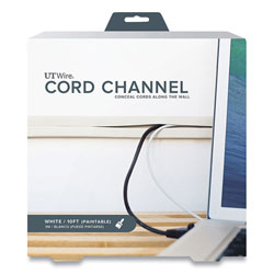 UT Wire® Cord Channel, 1 in x 10 ft, White