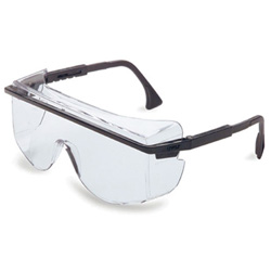 Uvex Safety Astrospec OTG® 3001 Eyewear, Clear Lens, Anti-Fog, Black Frame
