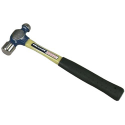 Vaughan Ball Pein Hammer, Straight Fiberglass Handle, 14 3/4 in, Forged Steel 32 oz Head