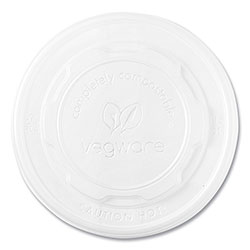 Vegware™ 115-Series Flat Hot Lids, For Use With 115-Series Soup Containers, White, Plastic, 500/Carton
