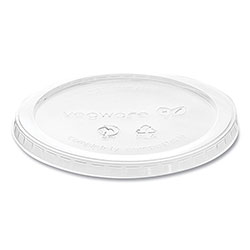 Vegware™ Round Deli Pot Lids, for 8 oz to 32 oz Deli Containers, Plastic, 500/Carton