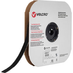 Velcro Brand Sticky Tape, Loop, 3/4 in x 75', 20/RL, Black