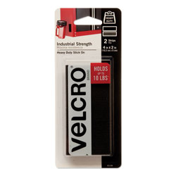 Velcro Industrial-Strength Heavy-Duty Fasteners, 2 in x 4 in, Black, 2/Pack