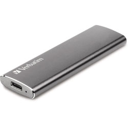 Verbatim External SSD, w/USB Cables, 500MB/s, 240GB, Silver