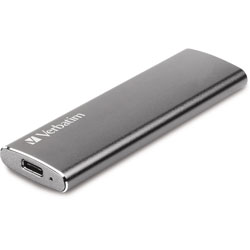 Verbatim External SSD, w/USB Cables, 500MB/s, 480GB, Silver