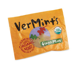 VerMints® VerMints Organic Mints/Pastilles, Gingermint, 2 Mints/0.7 oz Individually Wrapped, 100/Box