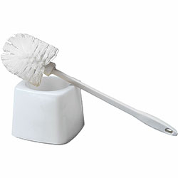Vileda Professional Plastic Bowl Brush and Holder, White