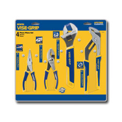 Vise Grip 4-pc ProPlier Sets, 6in Long Nose/6in Slip Joint/10in Pliers/Tray