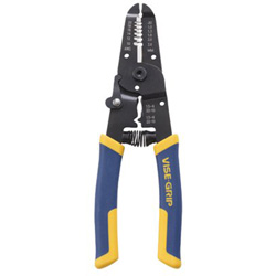 Vise Grip Wire Strippers / Crimpers / Cutters, 7 in, 10-20 AWG, Blue/Yellow