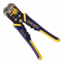 Vise Grip Self-Adjusting Wire Stripper, 8 in, 10-24 AWG, Blue/Yellow Handle, Cushion Grip