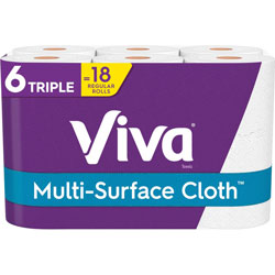 VIVA® Multi-Surface Cloth Choose-A-Sheet Kitchen Roll Paper Towels, 2-Ply, 11 x 5.9, White, 165/Roll, 6 Rolls/Pack, 4 Packs/Carton