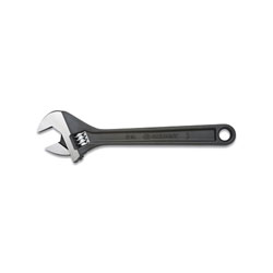 Vuzix Black Oxide Adjustable Tapered Handle Wrench, Polished Face, 12 in Overall L, 1.5 in Opening, SAE/Metric