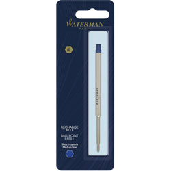Waterman Ballpoint Pen Refill, Medium Point, Blue Ink
