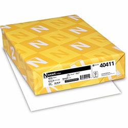 Wausau Papers 110lb Heavyweight Index Paper, 94 Brightness, 8 1/2 in x 11 in, 110 lb Basis Weight, Smooth, 4/Carton