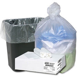 Webster Can Liners, 7-10 Gallon, 24 in x 24 in, 500/CT, Translucent
