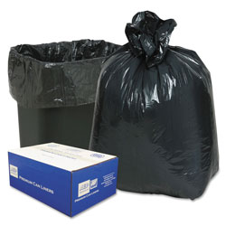 Webster Linear Low-Density Can Liners, 16 gal, 0.6 mil, 24 in x 33 in, Black, 500/Carton