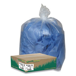 Webster Linear Low Density Clear Recycled Can Liners, 23 gal, 1.25 mil, 28.5 in x 43 in, Clear, 150/Carton