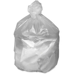 Webster Waste Can Liners, 45 gal, 10 microns, 40 in x 46 in, Natural, 250/Carton