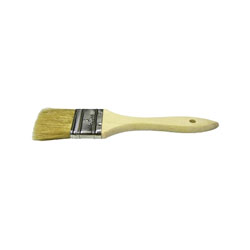 Weiler Chip & Oil Brushes, 2 in wide, 1 1/2 in trim, White China, Wood handle